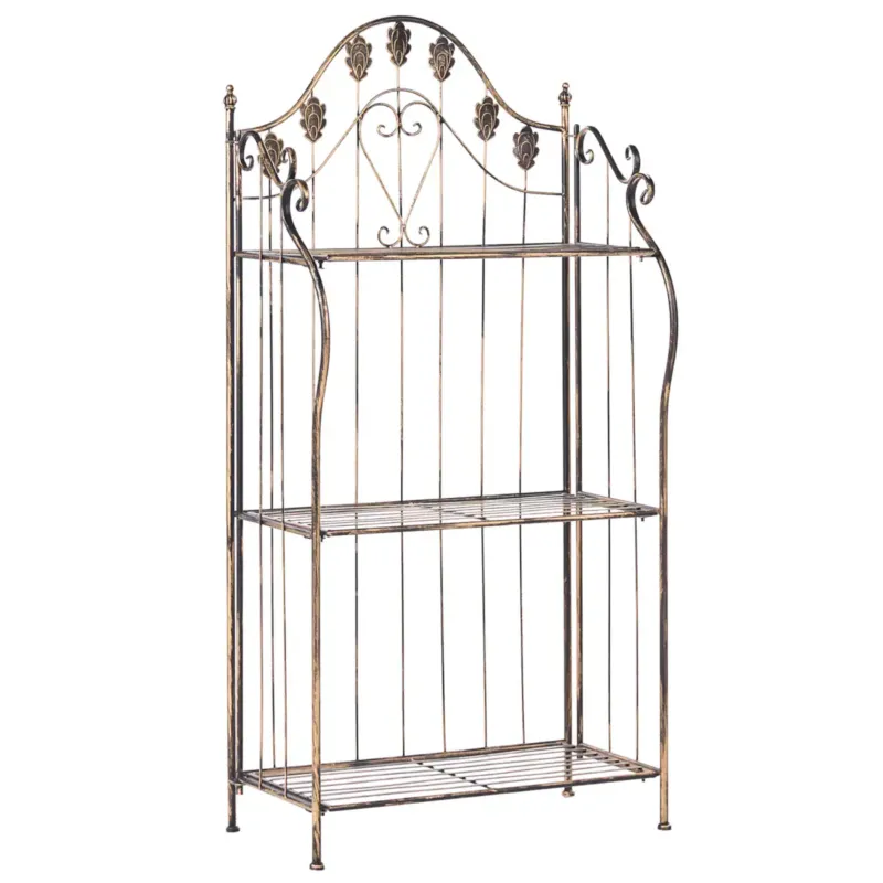 Bezpieczne zakupy Regał VISANO Metal 123 cm 59 cm Czarny -