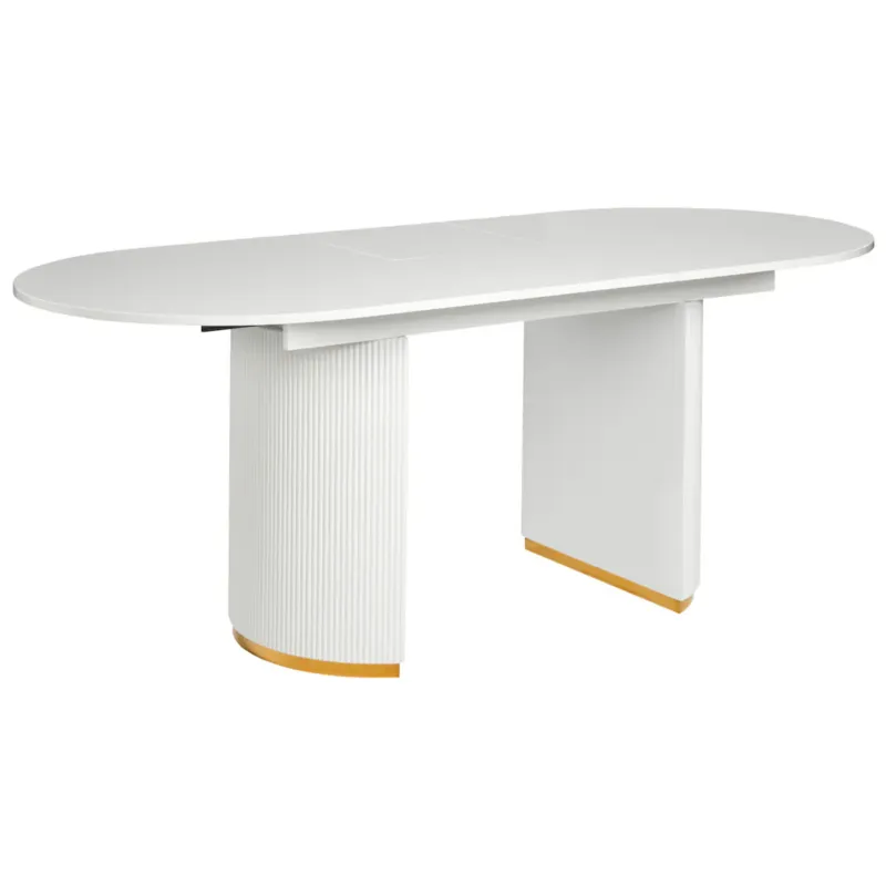 Bestseller Stół do jadalni rozkładany DULVERTON Biały 160/200 cm 90 cm -