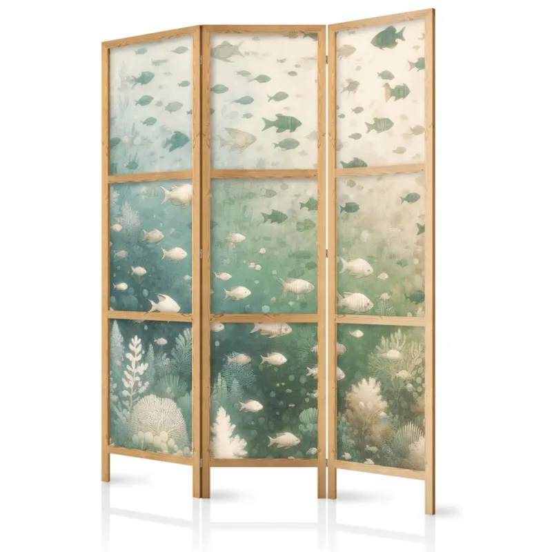 Ekspresowa dostawa Parawan japoński Zwierzęta 135x172 cm 3-częściowy beżowy -