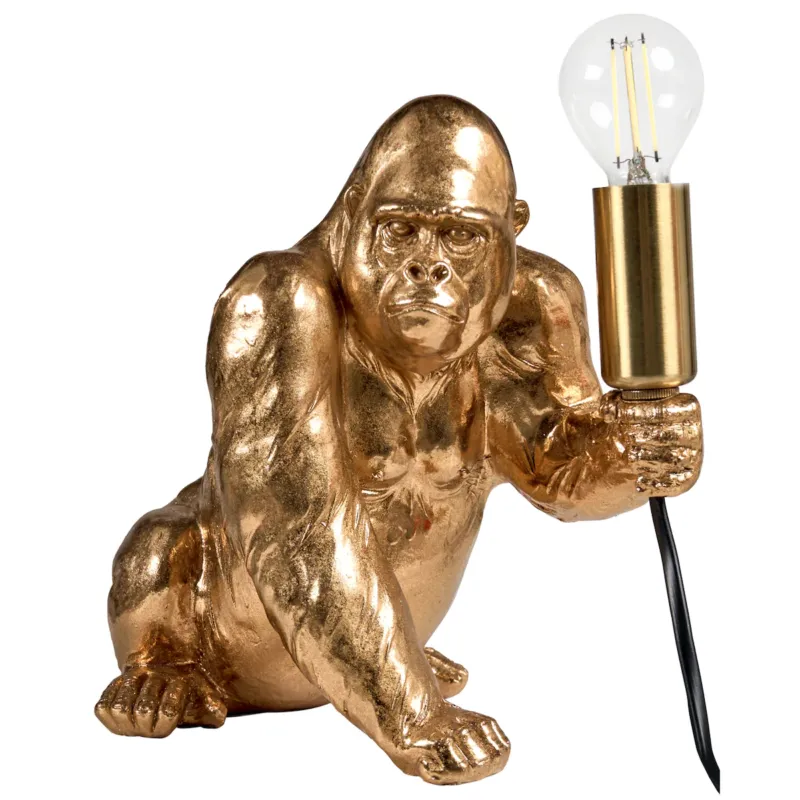 Wysoka jakość Lampa stołowa Goryl HARAMBE Złoty -