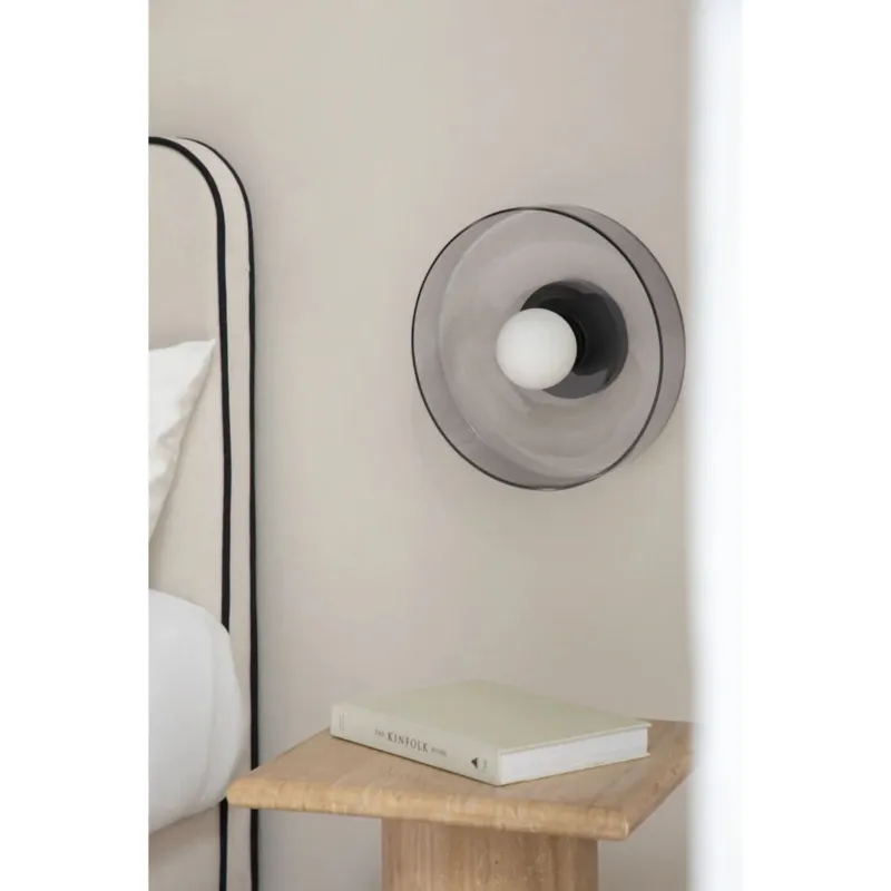 Bestseller Kinkiet szklany Jaxal czarny Ø35 cm -