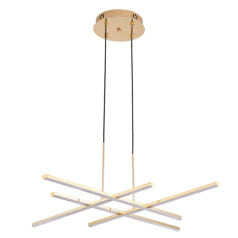 Bezpieczne zakupy Lampa wisząca CRISS CROSS LED złota 78 cm -