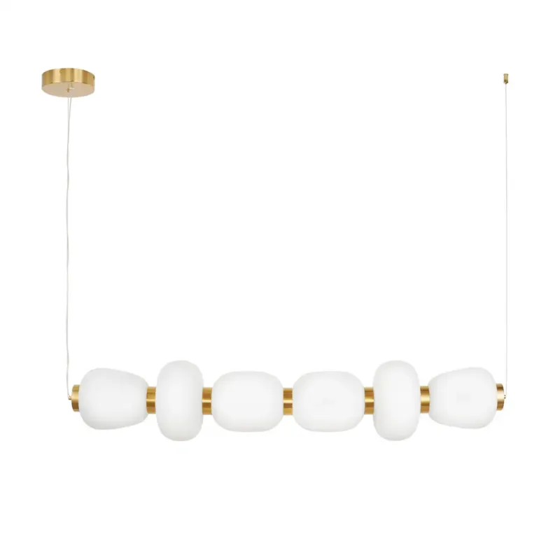 Tani Lampa wisząca BRILLA-6 LED biało-złota 125 cm -