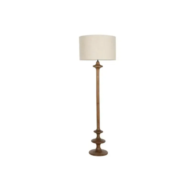 Lampa podłogowa 166x50 cm z drewna mango ANABELLA - Wysoka jakość