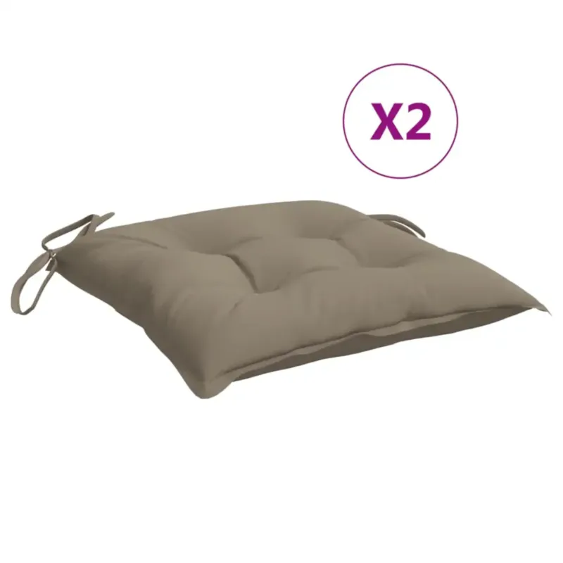 Wyprzedaż vidaXL Poduszki na palety, 2 szt., taupe, 50x50x7 cm, tkanina Oxford -
