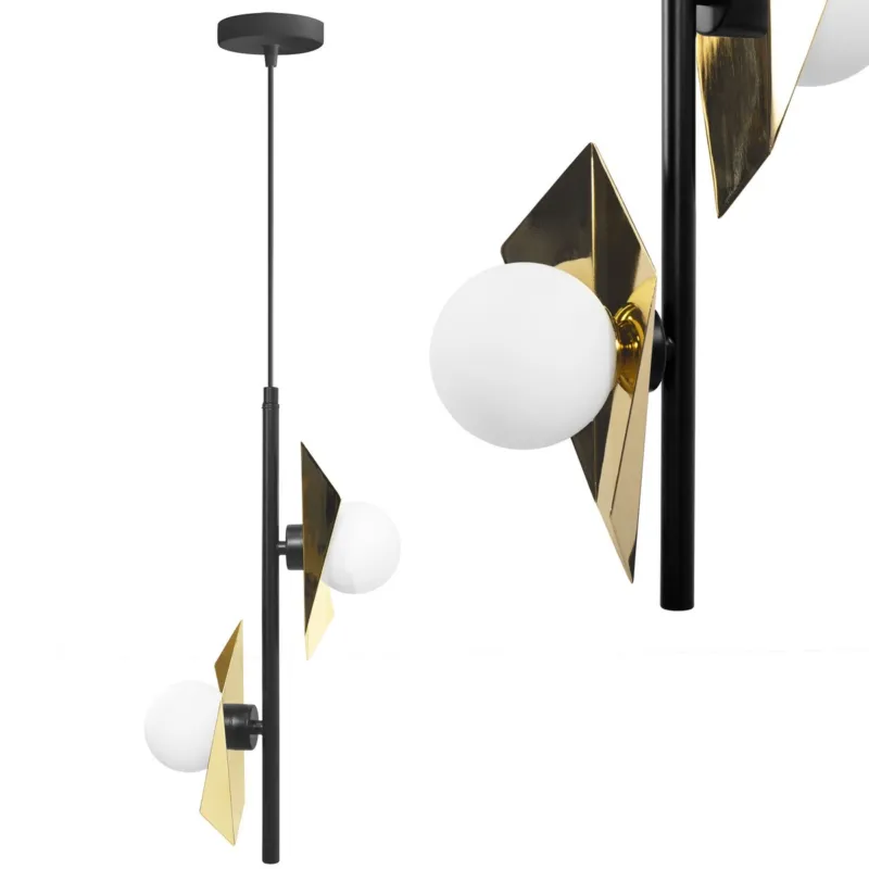 Lampa sufitowa wisząca złota czarna 2xG9 APP1410-CP - Obniżka ceny