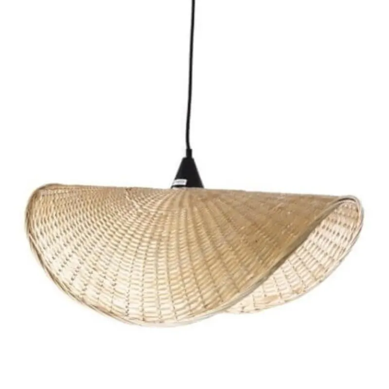 Rabat Sypialniana lampa wisząca Koshi P0498 Maxlight boho ratan beżowy czarny -