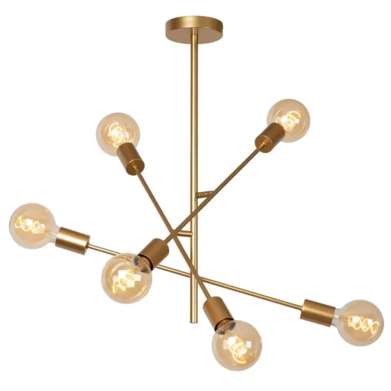 Zamów teraz Przysufitowa lampa Lester 21119/06/02 Lucide loftowa metalowa złota -