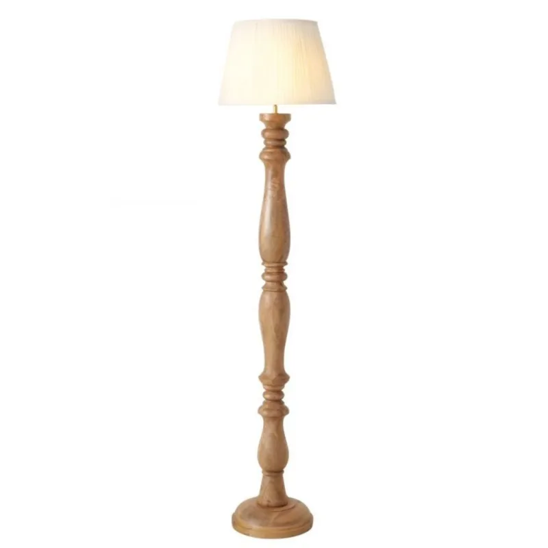 Hit sprzedaży Lampa podłogowa 176x40 cm z drewna mango -