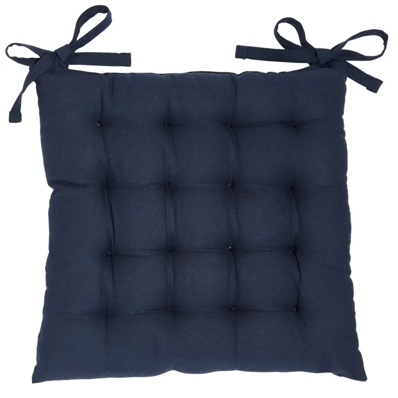Bawełniana poduszka na krzesło kuchenne COMFORT, wiązana, 38 x 38 cm - Łatwy zwrot
