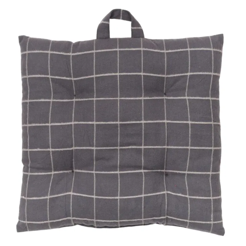 Kup teraz Poduszka na krzesło w kratę SOFT GEOMETRY, bawełniana, 40 x 40 cm -