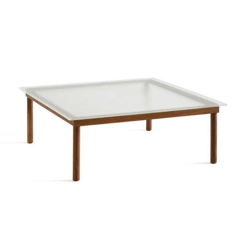 Oferta limitowana Stolik kawowy Kofi Walnut Glass 100x100