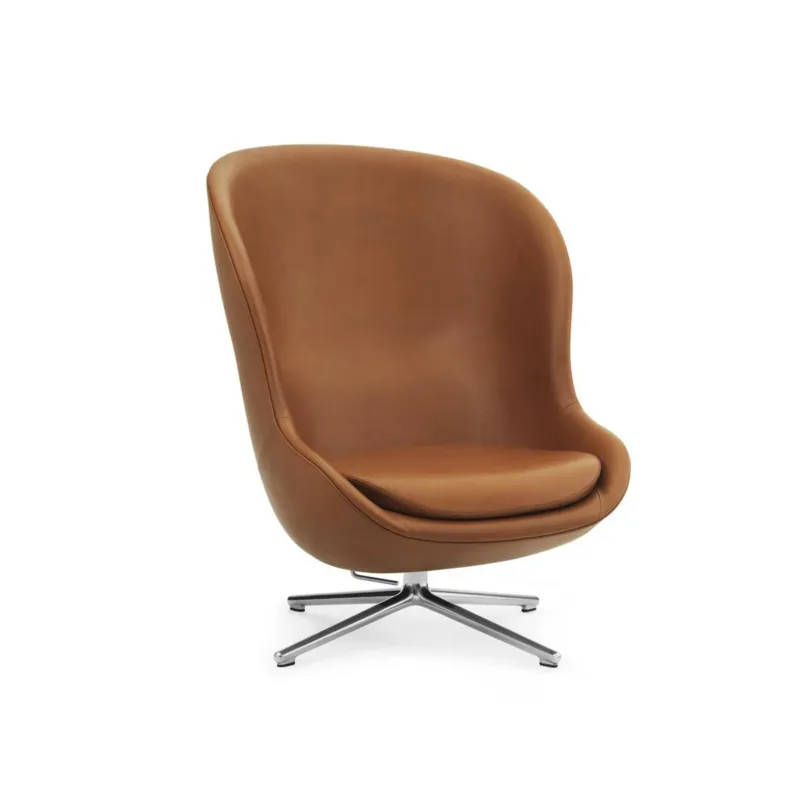 Do wyczerpania zapasów Fotel Hyg High Swivel and Tilt Alu Ultra Leather Normann Copenhagen