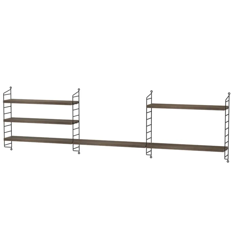Zniżka Ścienny system modułowy CH Czarny/orzech Kids room String
