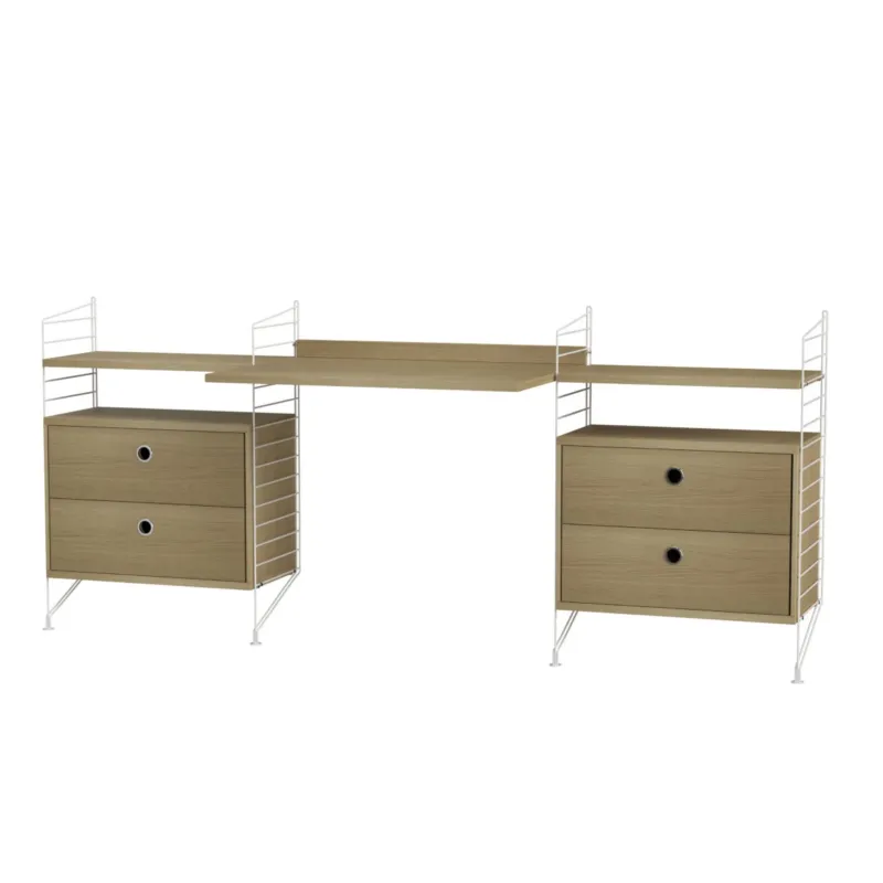 Mocowany do podłogi system modułowy WC Dąb Workspace String Zniżka