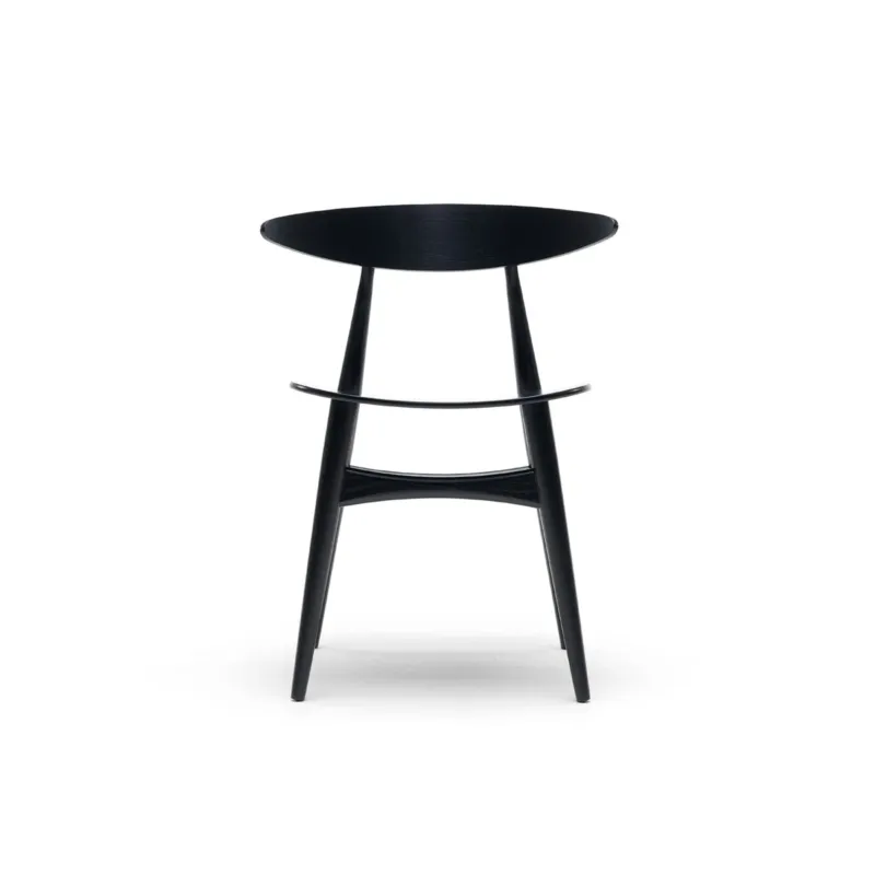 Ograniczona ilość Czarne drewniane krzesło CH33T Carl Hansen & Søn