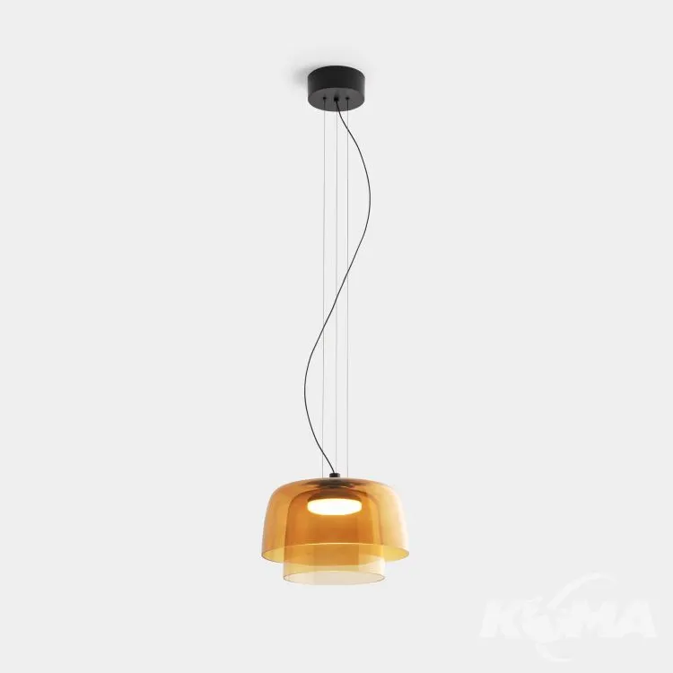 Wyprzedaż Lampa wisząca bursztynowa 17,2W LED 2700-3000-4000K 1255 lm CRI 90 ściemnialna