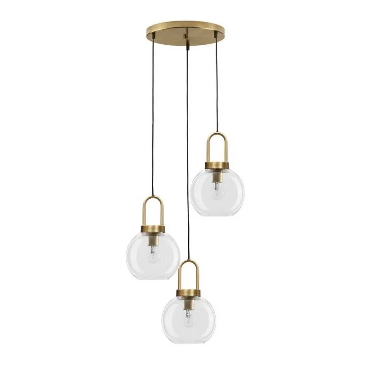 Ostatnia szansa Lampa wisząca złota/przeźroczysta 3x12W led E27