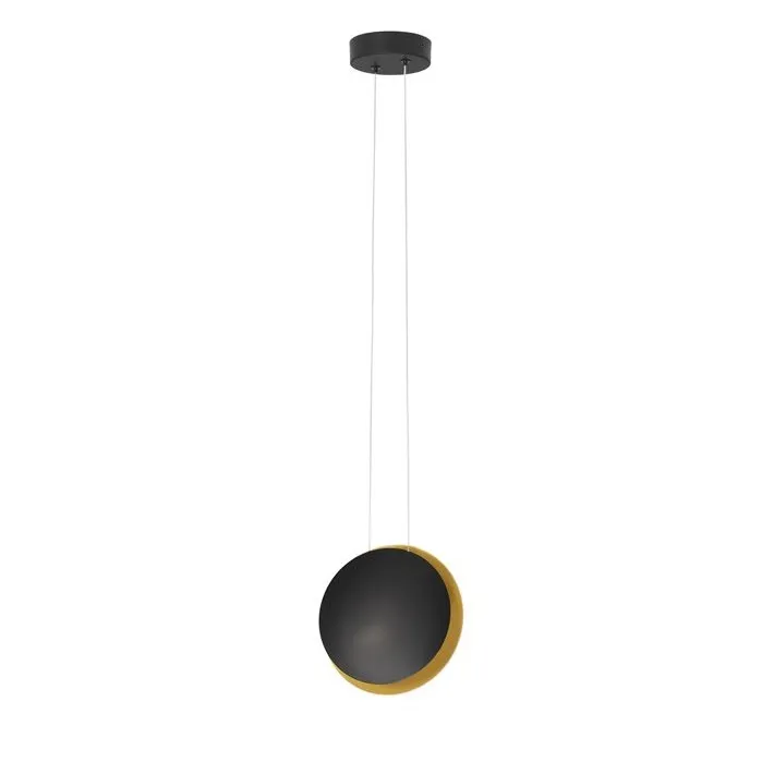 Lampa wisząca czarna/złota 7W LED 3000K 100 lm Szybka wysyłka