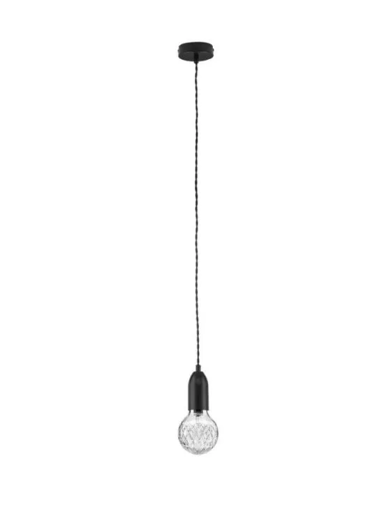 Zwis Black Metal & Clear Glass LED G9 1x6W 230V IP20 Bulb Cena promocyjna