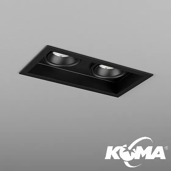 50x2 oprawa wpuszczana 13,5W LED 3000K 59° CRI>90 ściemnianie ON/OFF czarny Wybór klientów