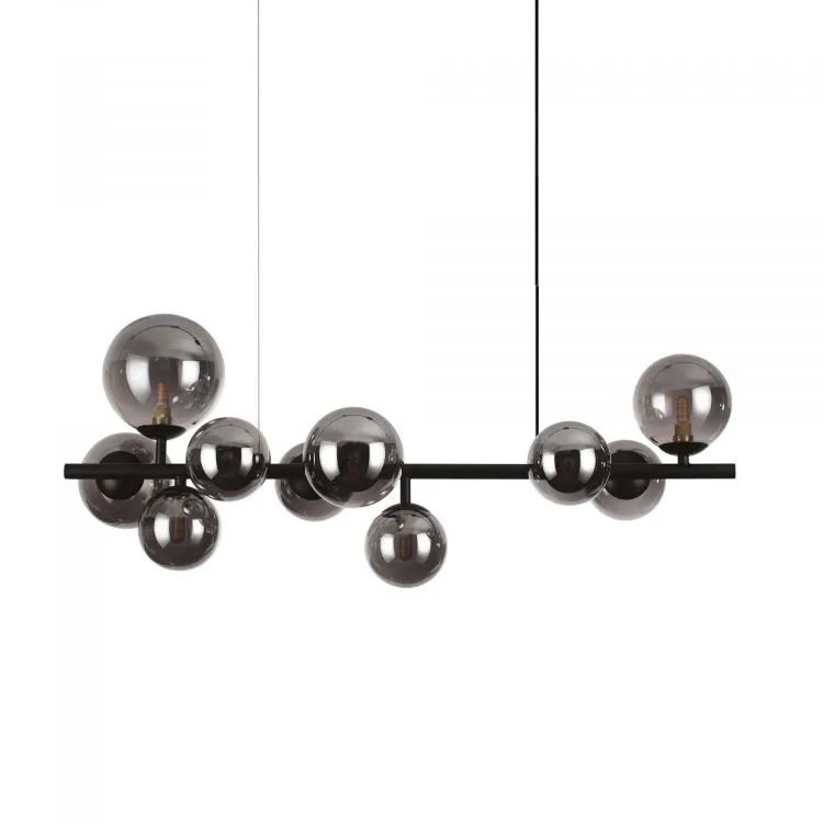Hit sprzedaży Lampa wisząca czarna 10x15W G9 3000K