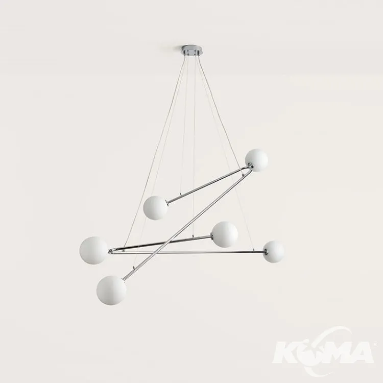 Rabat Lampa wisząca chromowa 6x5W G9 LED 2700K