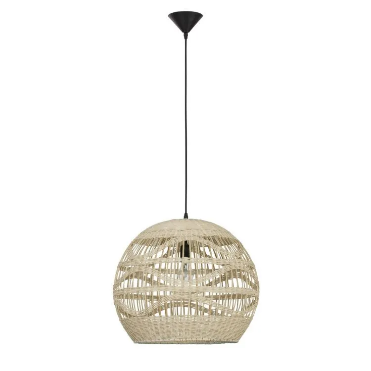 Niska cena Lampa wisząca ratanowa 1x12W LED E27