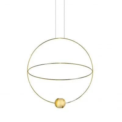 Oferta czasowa Oprawa oświetleniowa ringi Ø60 cm 27W LED 3000K struktura polerowane złoto / matowe złoto kula