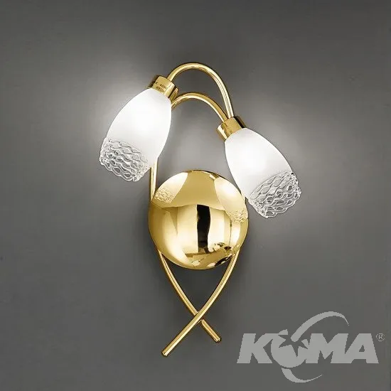 Kinkiet 2x28W G9 230V mosiądz Premium