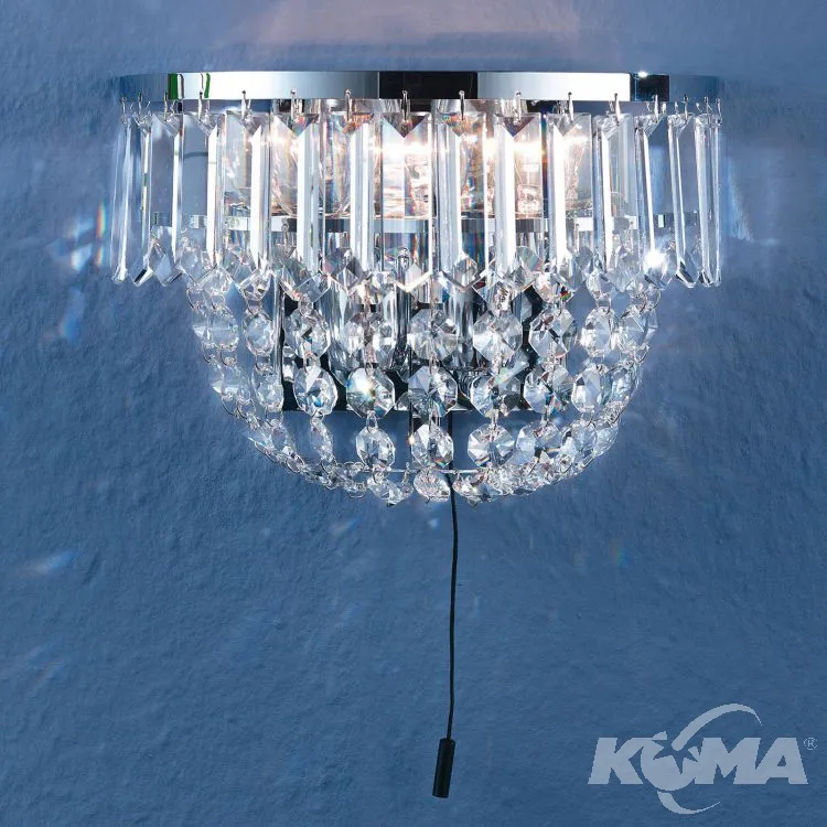 Ostatnia szansa Kinkiet 2x40W E14 230V chrom + Spectra Swarovski Crystal i Scholer Crystal