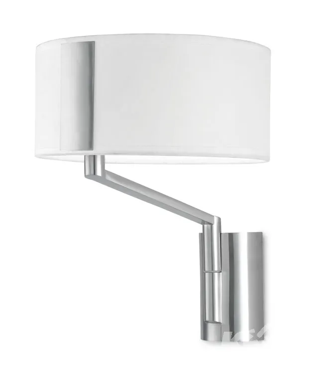 Oferta limitowana Kinkiet 1x60W E27 230V satynowany nikiel / abażur biały matowy