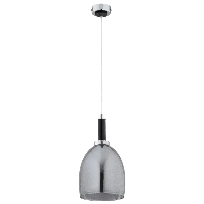 Lampa wisząca Lissy 61396 Alfa 1xE27 LED Metal/Drewno Czarny - Chrom Wyjątkowa oferta