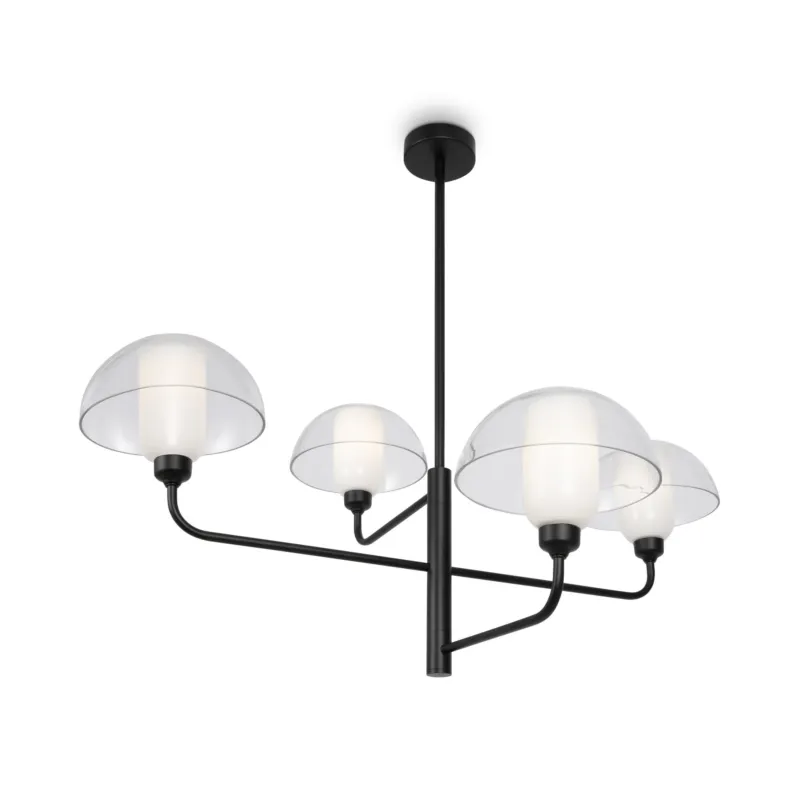 Lampa wisząca Memory MOD177PL-04B Maytoni E14x40W Metal/Szkło Czarny/Przezroczysty Tylko dziś