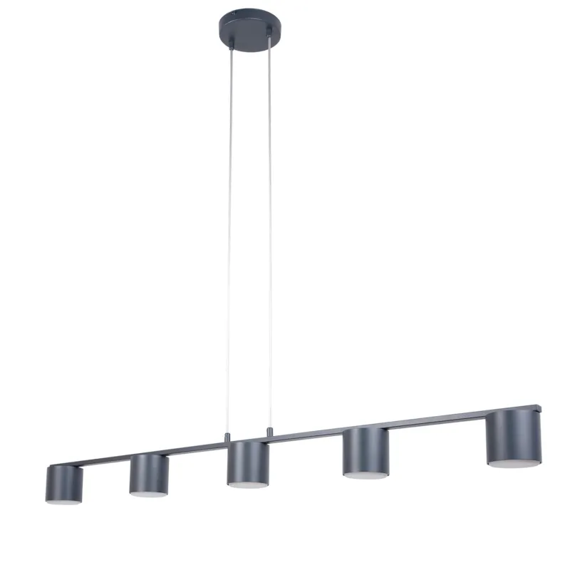 Do wyczerpania zapasów Lampa wisząca MILA Sigma Lighting 5x GX53 MAX 12 W LED Stal lakierowana Grafit/Grafit