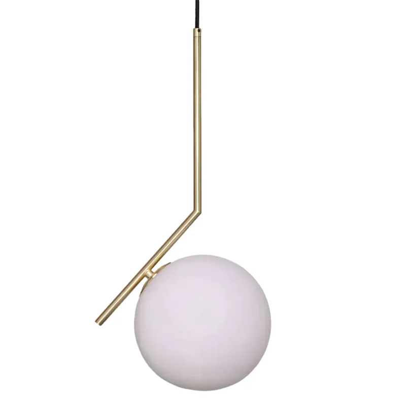 Bezpieczna płatność Lampa wisząca Milano ABR-LWKT-E27 Abruzzo 1xE14 40W Szkło, Metal Złoty