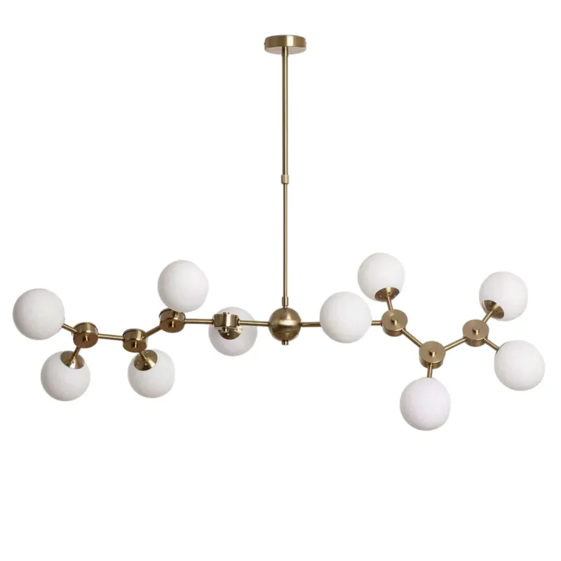 Lampa wisząca Milano ABR-ZWZL-10XE27 Abruzzo 10xG9 12 Szkło, Metal Złoty Nowy