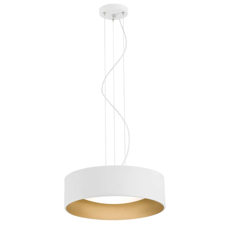 Lampa Wisząca Mohito 1213 Argon 3xE27 15W Stal Lakierowana/ Szkło, Biały/Złoty Darmowy zwrot