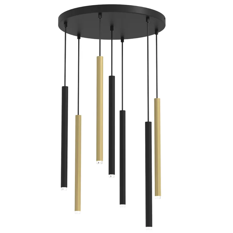 Kup teraz Lampa wisząca MONZA MLP8843 Milagro 7xG9 max 8W LED Metal + Tworzywo Sztuczne Czarny/Złoty