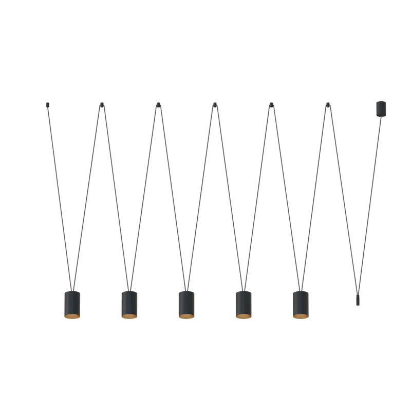 Nowy Lampa wisząca MORE TONE 7817 Nowodvorski 5x10W GU10 R50 Stal lakierowana Czarny