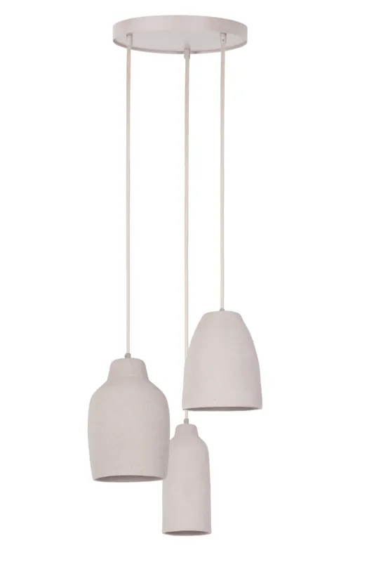 Lampa wisząca NORA Sigma Lighting 3xE27 max 15W LED Stal lakierowana Beż/Beż Obniżka ceny