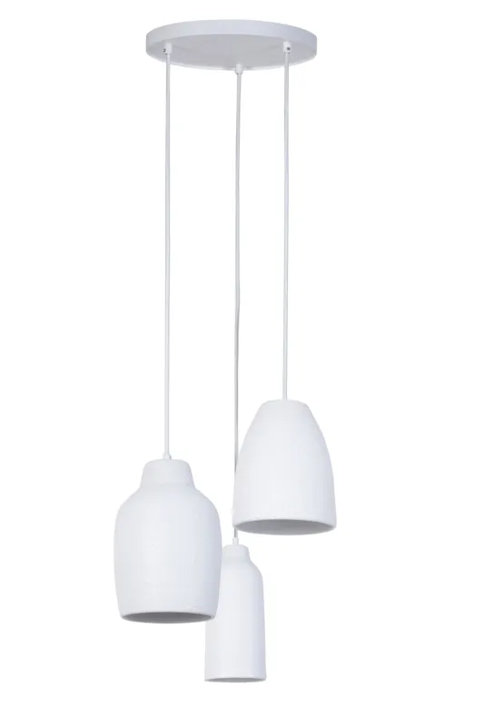 Lampa wisząca NORA Sigma Lighting 3xE27 max 15W LED Stal lakierowana Biały/Biały Oferta