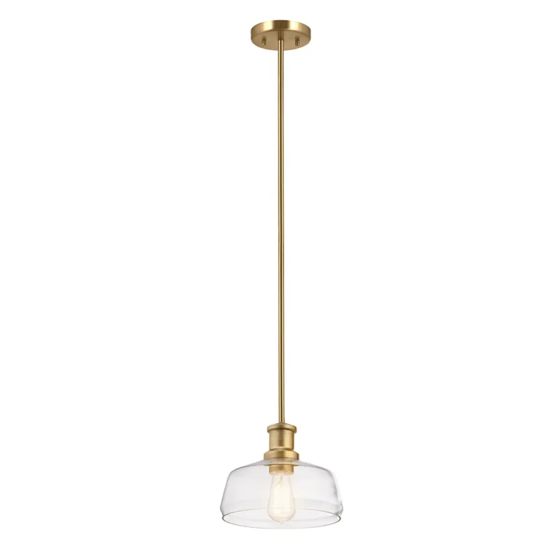 Bezpieczna płatność Lampa wisząca Nottinghill ELS-NOTTINGHILL-P-PNBR Elstead Lighting 1x60 W E27 Naturalny mosiądz