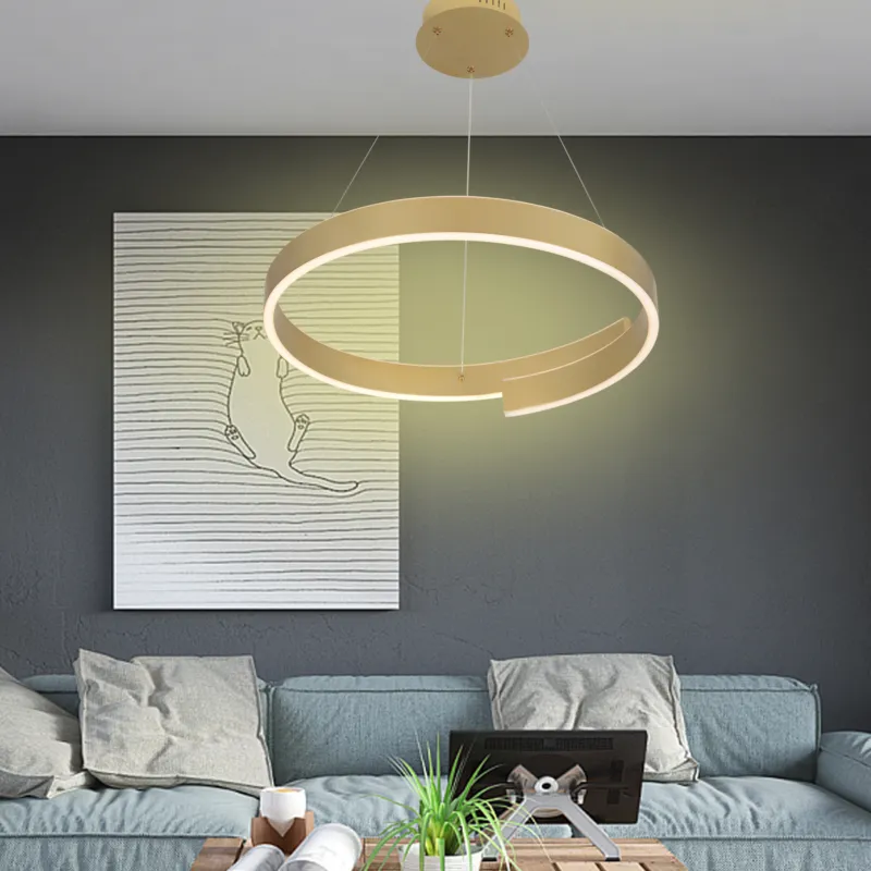 Obniżka ceny Lampa wisząca okrągła Lampa Martialo 6212-0115 Aviano Lighting 1xLED 36W Metal / Tworzywo Złoty Matowy