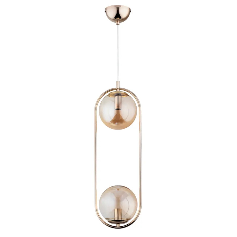 Dodaj do koszyka Lampa wisząca Oval 62250 Alfa 2xE14 LED Metal Złoty Antyk