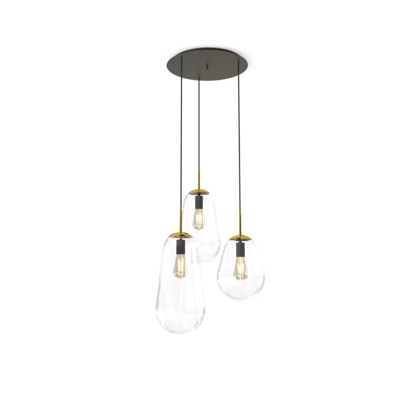 Cena promocyjna Lampa wisząca PEAR 7794 Nowodvorski 3xE27 25W only LED Szkło Transparentny
