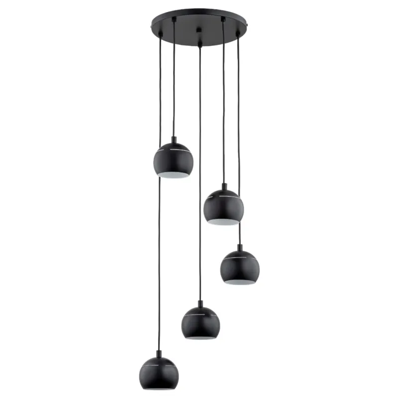 Zamów teraz Lampa wisząca Plus 63146 Alfa 5xE14 LED Metal Czarny + Biały