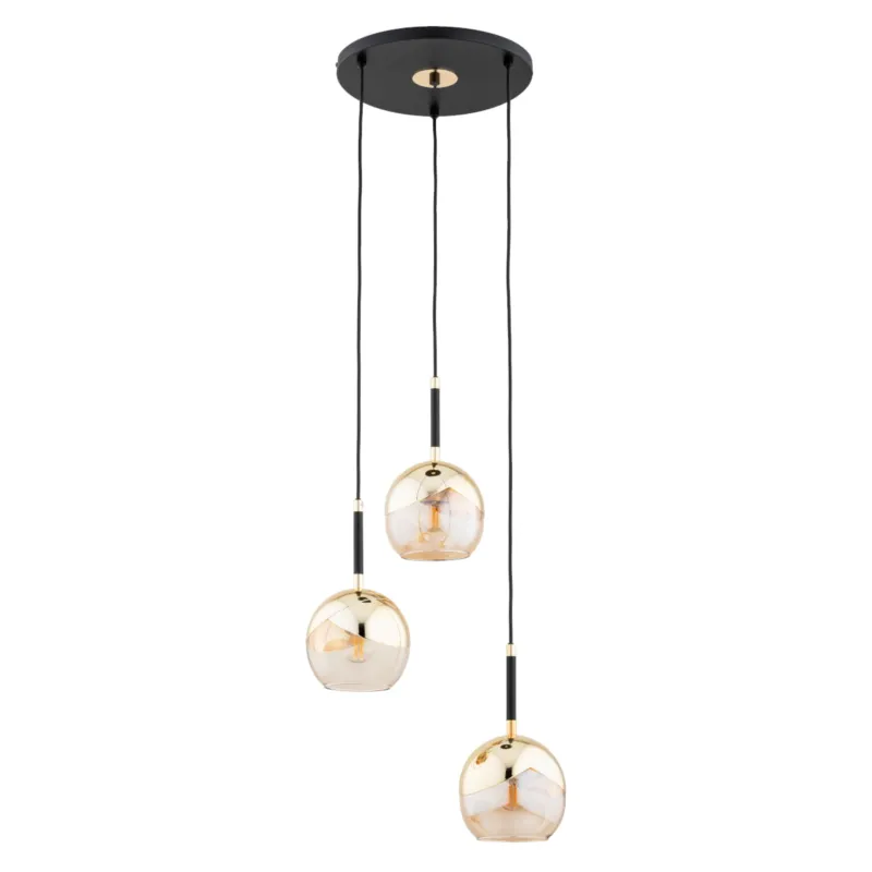 Kup teraz Lampa wisząca Prada 62452 Alfa 3xE27 LED Metal Czarny - Złoty