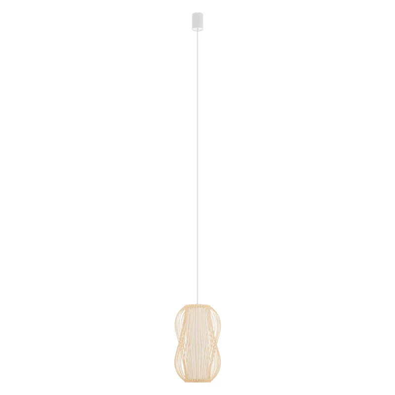 Lampa wisząca PUKET S 11160 Nowodvorski 1xE27 25W only LED Bambus Naturalne drewno Tani