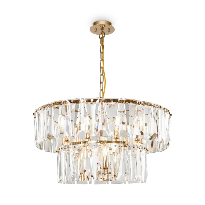 Kup teraz Lampa wisząca Puntes MOD043PL-12G Maytoni E14x40W Metal/Kryształ Złoto/Przezroczysty